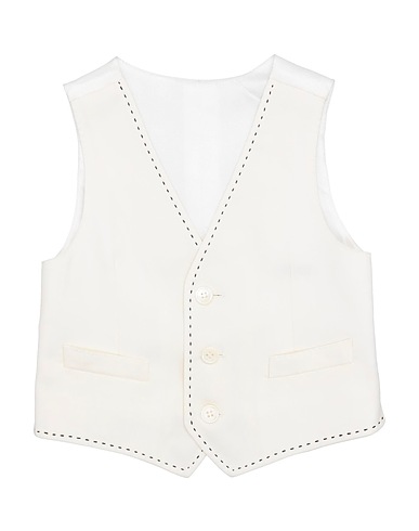 DOLCE&GABBANA Waistcoat Ivory 55% Virgin Wool, 45% Viscose