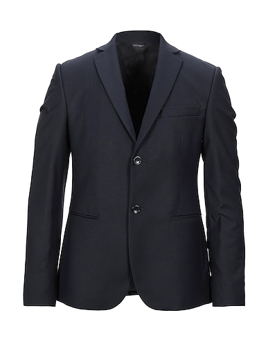 DANIELE ALESSANDRINI HOMME Blazer Midnight blue 69% Polyester, 29% Viscose, 2% Elastane