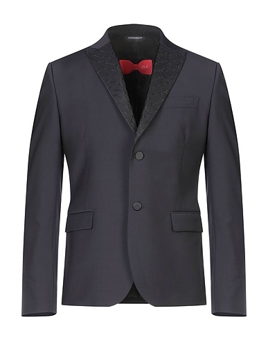 DANIELE ALESSANDRINI Blazer Nero 55% Lana, 41% Poliestere, 4% Elastan, Acetato, Viscosa