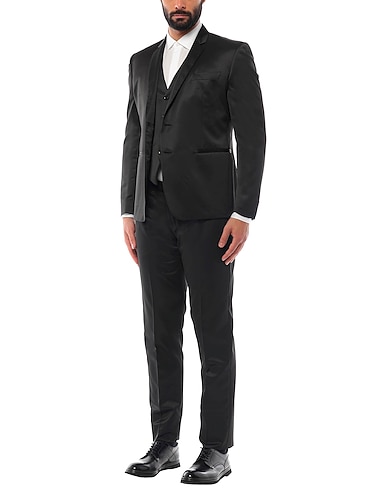 BRIAN DALES Suits Black 50% Wool, 50% Viscose