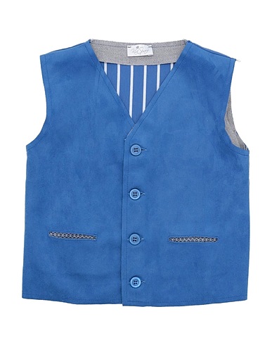 KID SPACE Waistcoat Azure 90% Polyester, 10% Elastane, Cotton, Polyamide