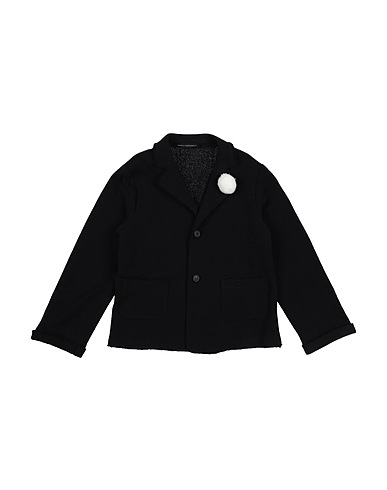 DANIELE ALESSANDRINI Blazer Black 80% Cotton, 20% Polyester