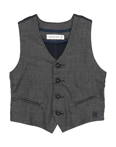 MANUEL RITZ Waistcoat Lead 65% Polyester, 32% Rayon, 3% Elastane