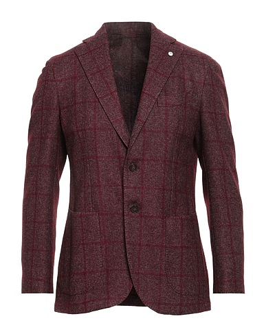 L.B.M. 1911 Blazer Burgundy 63% Wool, 21% Cotton, 10% Nylon, 6% Polyester
