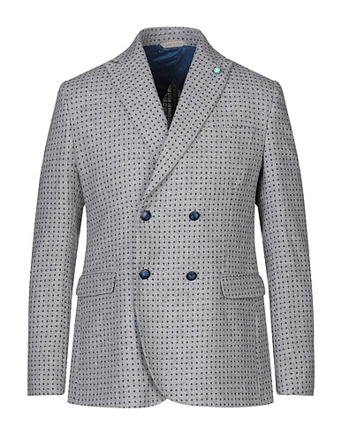 ALESSANDRO GILLES Blazer Light grey 50% Wool, 35% Polyester, 15% Other Fibres