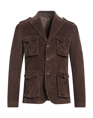 GREY DANIELE ALESSANDRINI Blazer Testa di moro 100% Cotone, Acrilico, Poliestere, Lana, Altre Fibre