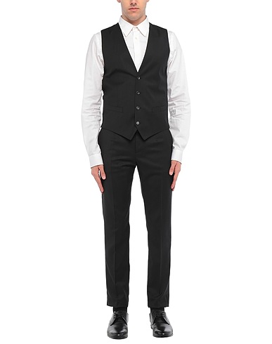 DOLCE&GABBANA Suits Black 100% Virgin Wool