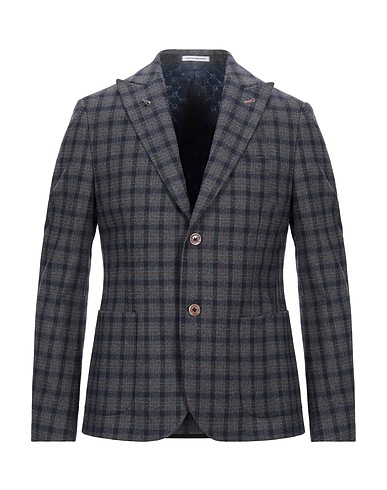 DANIELE ALESSANDRINI Blazer Grey 32% Wool, 28% Cotton, 27% Polyester, 13% Polyamide