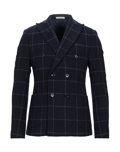 DANIELE ALESSANDRINI Blazer Midnight blue 70% Wool, 30% Polyester