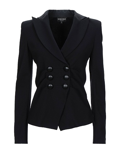 EMPORIO ARMANI Blazer Black 77% Viscose, 17% Polyamide, 6% Elastane