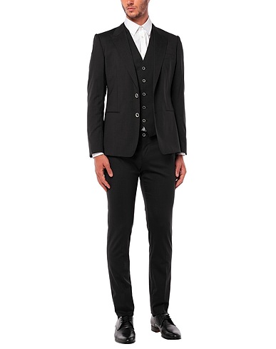 DOLCE&GABBANA Suits Black 98% Wool, 2% Elastane