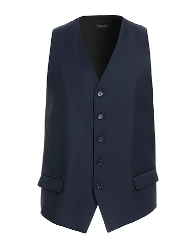 PATRIZIA PEPE Waistcoat Navy blue 53% Polyester, 43% Virgin Wool, 4% Elastane