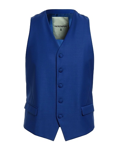 PATRIZIA PEPE Waistcoat Bright blue 53% Polyester, 43% Virgin Wool, 4% Elastane