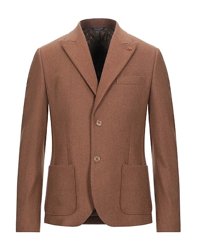DANIELE ALESSANDRINI Blazer Cammello 65% Lana, 30% Poliestere, 5% Altre Fibre