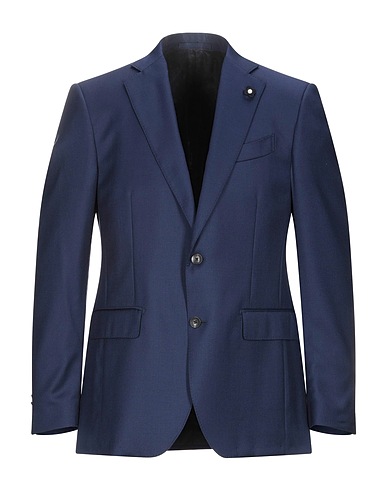 LARDINI Blazer Midnight blue 100% Wool