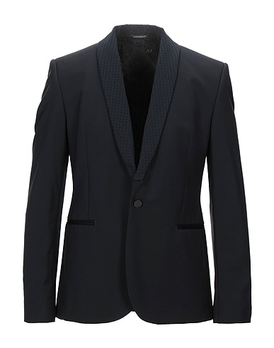 DANIELE ALESSANDRINI Blazer Midnight blue 55% Wool, 41% Polyester, 4% Elastane, Cotton, Viscose