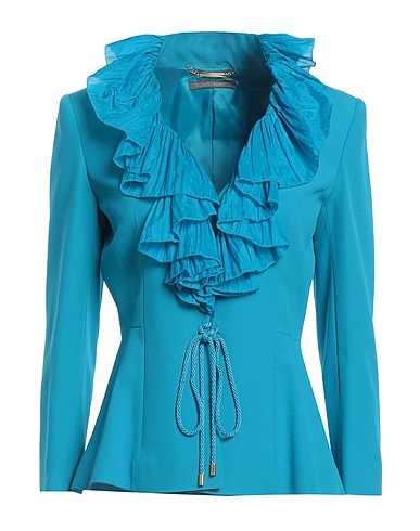ALBERTA FERRETTI Blazer Turquoise 74% Acetate, 26% Viscose, Silk, Polyamide