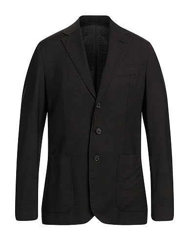 CARUSO Blazer Dark brown 78% Wool, 22% Mohair wool