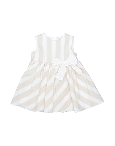 LE BEBÉ Vestito Baby  Beige 70% Cotone, 30% Lino