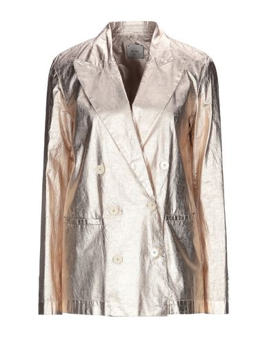 ALYSI ALYSI WOMAN SUIT JACKET GOLD SIZE 4 COTTON, POLYURETHANE