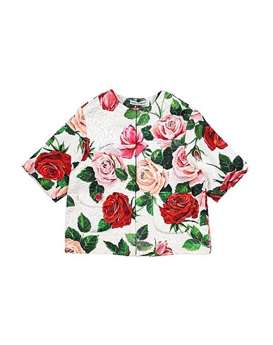 DOLCE&GABBANA Blazer White 64% Viscose, 36% Cotton, Polyurethane resin, Glass, Brass