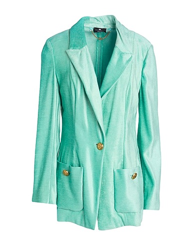 ELISABETTA FRANCHI Blazer Turquoise 52% Viscose, 32% Cotton, 16% Modal