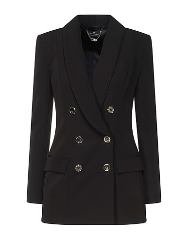 ELISABETTA FRANCHI Blazer Black 87% Polyester, 13% Elastane