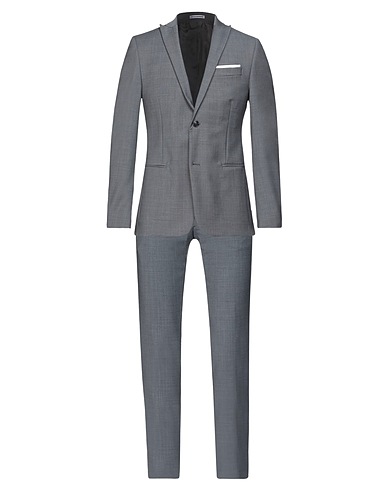 GREY DANIELE ALESSANDRINI Suits Grey 55% Wool, 41% Polyester, 4% Elastane