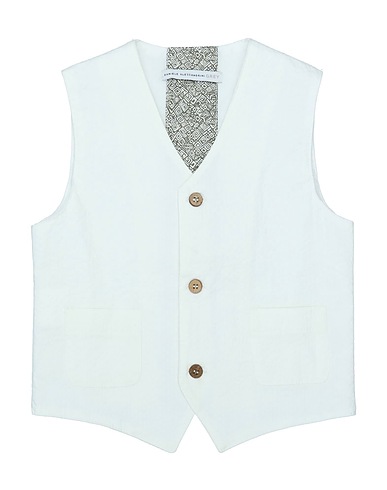 GREY DANIELE ALESSANDRINI Gilet de costume BIANCO 97% Coton, 3% Élasthanne