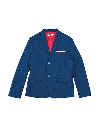 GREY DANIELE ALESSANDRINI Blazer Blue 90% Polyester, 8% Viscose, 2% Elastane