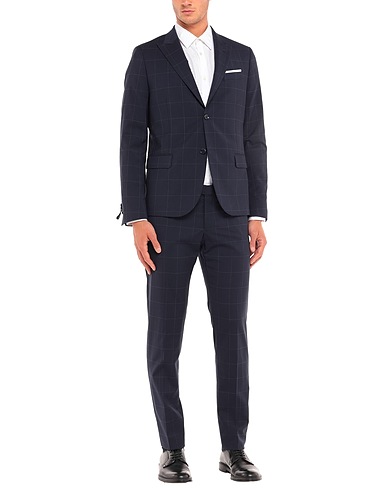 DANIELE ALESSANDRINI Suits Midnight blue 97% Wool, 2% Polyamide, 1% Elastane