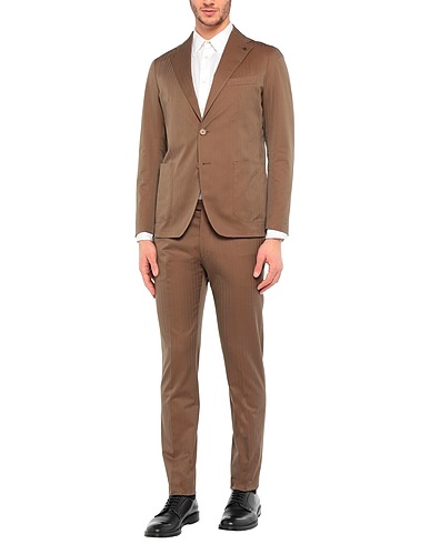 TAGLIATORE Suits Khaki 100% Cotton