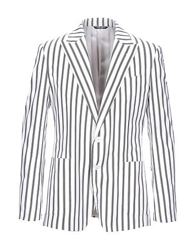 DOLCE&GABBANA Blazer White 58% Cotton, 39% Polyamide, 3% Elastane