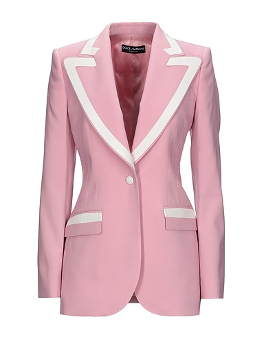 DOLCE&GABBANA Blazer Pink 89% Virgin Wool, 10% Silk, 1% Elastane