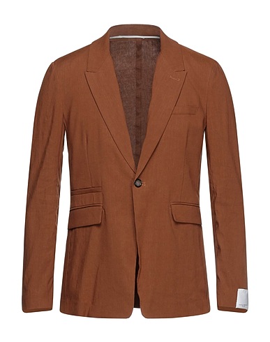 PAOLO PECORA Blazer Tan 77% Linen, 21% Viscose, 2% Elastane
