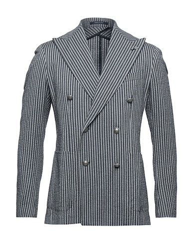 TAGLIATORE Blazer Grey 96% Cotton, 3% Elastane, 1% Polyamide