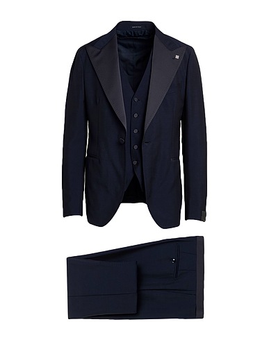 TAGLIATORE Suits Midnight blue 85% Virgin Wool, 15% Mohair wool