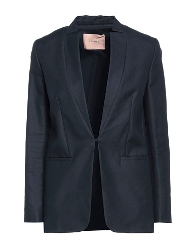 TWINSET Blazer Midnight blue 56% Cotton, 44% Linen