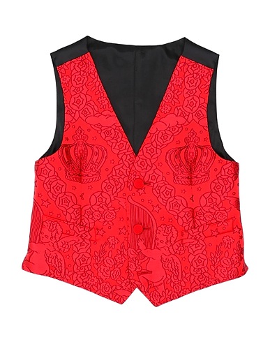 DOLCE&GABBANA Waistcoat Red 55% Polyester, 45% Viscose