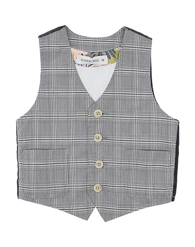 MANUEL RITZ Suit vest Grey 99% Cotton, 1% Elastane
