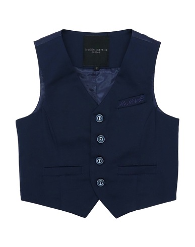 FRANKIE MORELLO Suit vest Midnight blue 96% Cotton, 4% Elastane