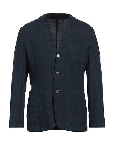 ASPESI テーラードジャケット ミッドナイトブルー リネン 100%
