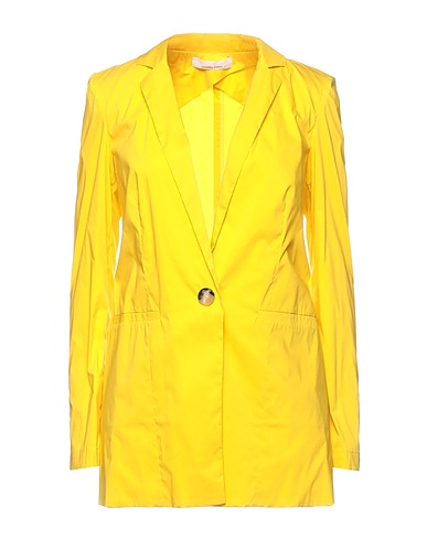 LIVIANA CONTI Blazer Yellow 68% Cotton, 28% Polyamide, 4% Elastane