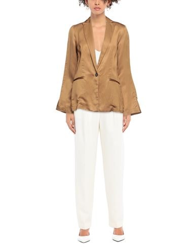 Shop Semicouture Woman Blazer Marigold Size 4 Viscose, Linen, Acetate In Yellow