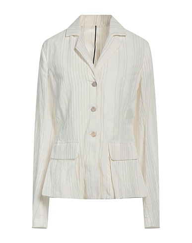 MASNADA Blazer Ivory 77% Cotton, 21% Linen, 2% Wool