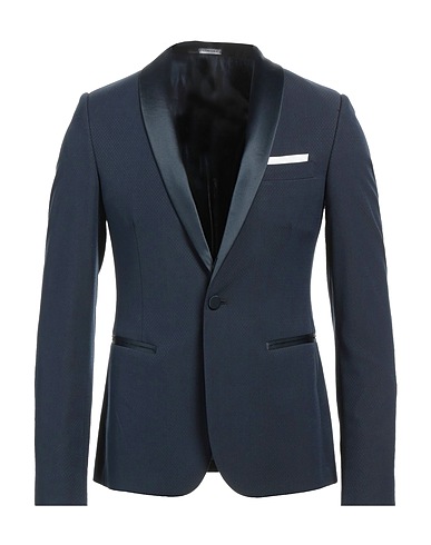 GREY DANIELE ALESSANDRINI Blazers Nachtblau 73% Polyester, 21% Viskose, 6% Elastan, Baumwolle