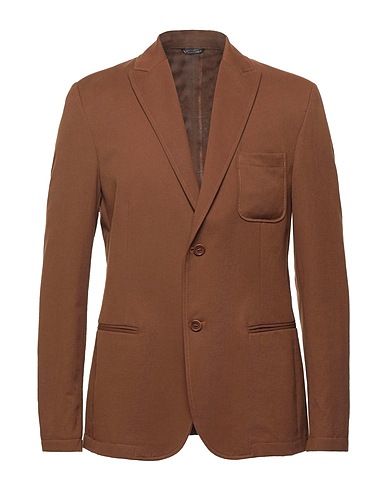 DANIELE ALESSANDRINI HOMME Blazer Camel 70% Cotton, 30% Linen
