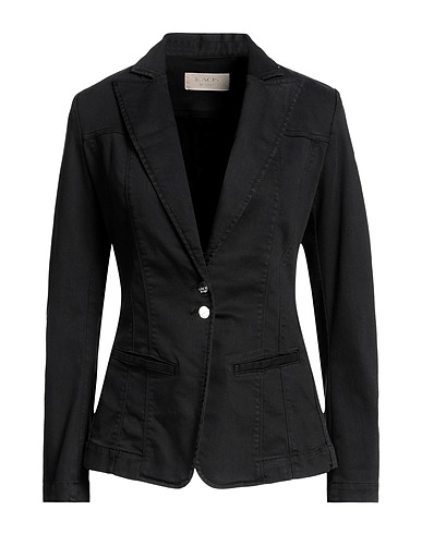 KAOS JEANS Blazer Black 63% Lyocell, 30% Cotton, 5% Polyester, 2% Elastane