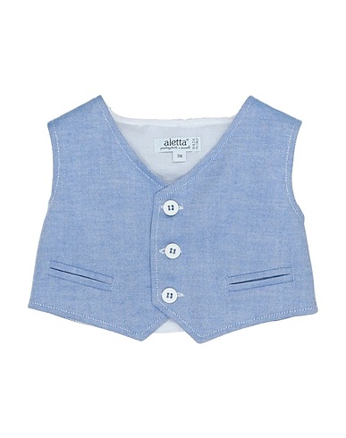 ALETTA Suit vest Azure 100% Cotton