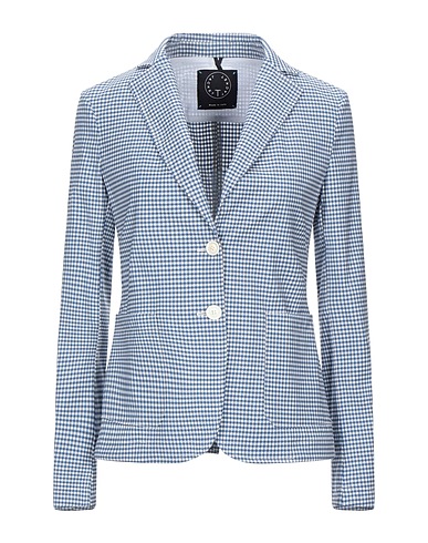 T-JACKET by TONELLO Blazer Slate blue 54% Virgin Wool, 42% Viscose, 4% Elastane